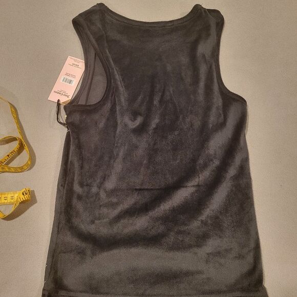 Juicy Couture Velvet Black Tank Top Sleepwear Size Small - Picture 6 of 7